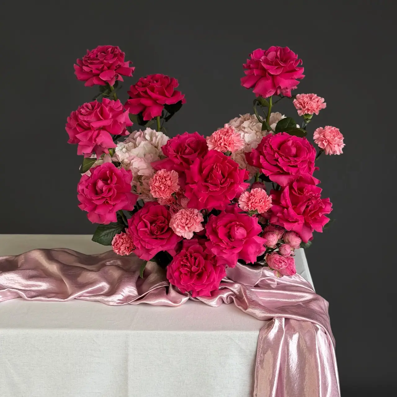 Свадебная композиция "Розовая романтика"