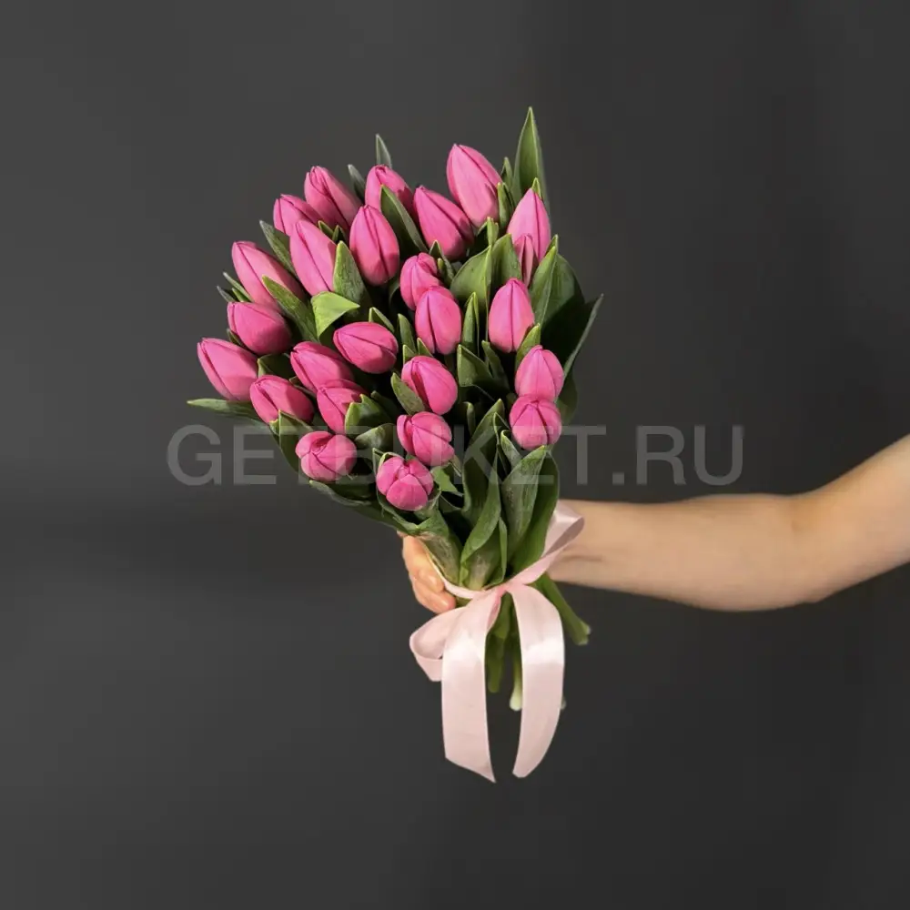 223606 Букет из 25 розовых тюльпанов