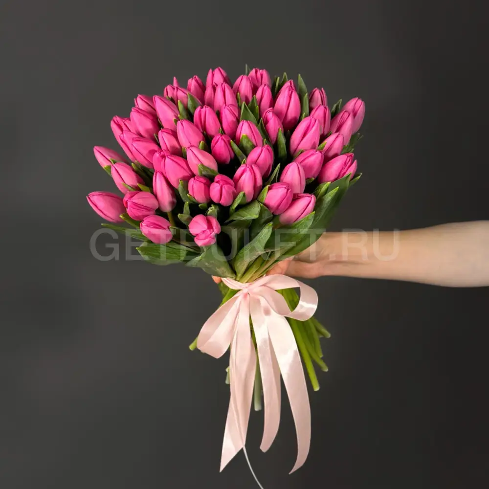 223611 Букет из 51 розового тюльпана