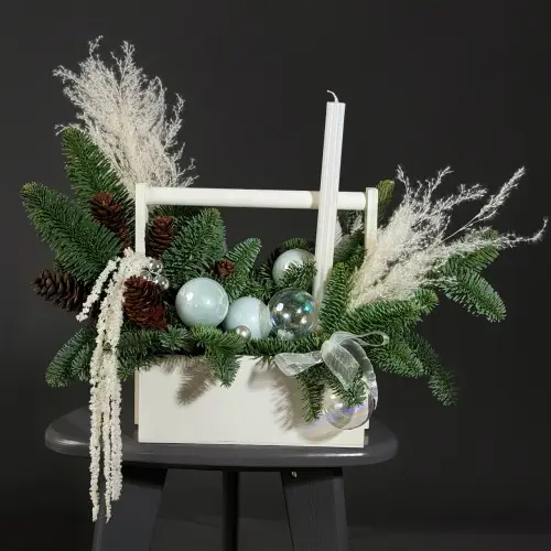 Зимняя композиция "Снежный шар"