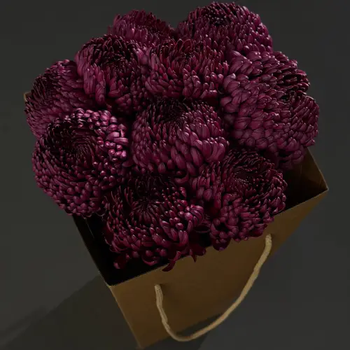 Букет с хризантемой Бигуди (m)